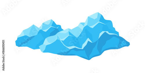 Abstract blue mountain landscape