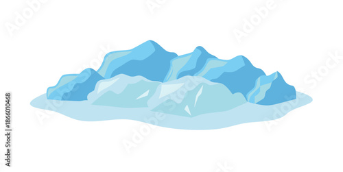Snowy mountain landscape