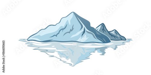 Illustration of melting icebergs