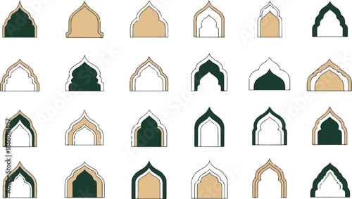 Vector illustration set of wooden signs and doors for home house building design featuring cartoon barn architecture icons and real estate construction symbols