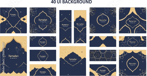 Vintage postage stamp style illustration featuring a blue background with gold stars and stripes, inspired by old mail, paper patterns, and classic decorative design elements