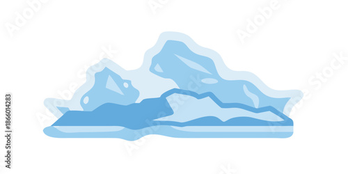Illustration of snow-capped mountains