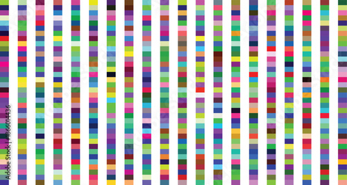 Vibrant vertical stripe pattern with multicolored blocks