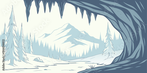 Winter wonderland landscape