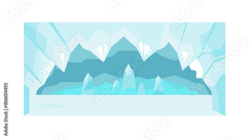 Icy mountain landscape