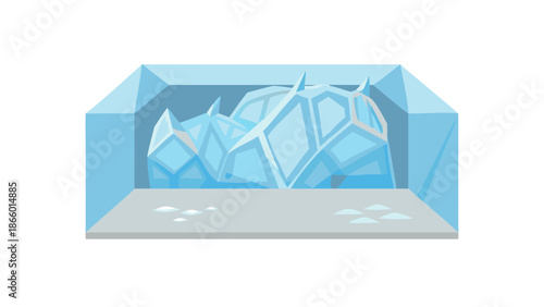 Abstract geometric art in a box