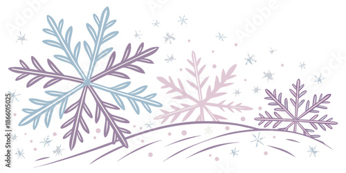 Illustration of snowflakes