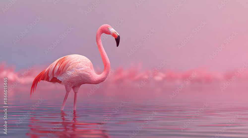 Fototapeta premium flamingo in the water