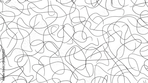 Hand Drawn Abstract Scribble Line Pattern Background in Minimal Monochrome Style for Creative Graphic Design