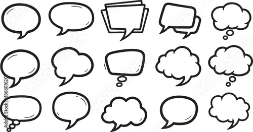 Funny cartoon party balloons vector set