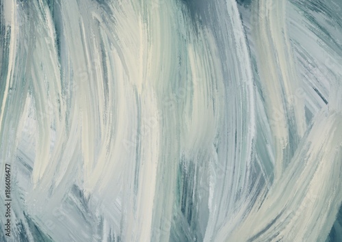 Abstract Oil Paint Texture Background with Soft Blue and Grey Brushstrokes