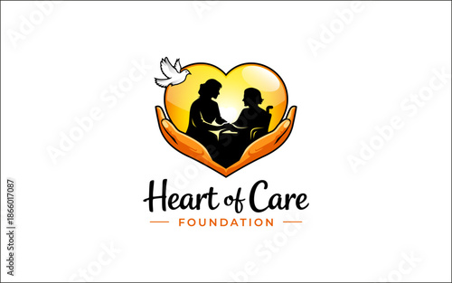 Illustration graphic vector of charity donation or community foundation logo design template