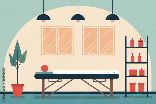 Cupping Therapy Trendy Clinic Backgr