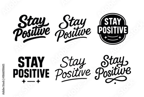 Harmonious Lettering Styles. Stay precise. Set lettering. harmonious lettering variations of the same emblematic concept, each with different