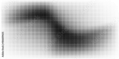 Halftone gradient. Dotted gradient, smooth dots spraying and halftones dot background seamless horizontal geometric pattern vector template set modern circle background modern
