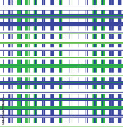 Abstract pattern of blue and green blocks