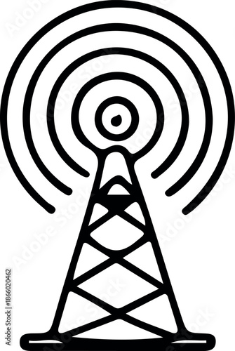 News and Media Line Icon  – Television, Newspaper, radio, Broadcasting, Reporter and Journalism Icons