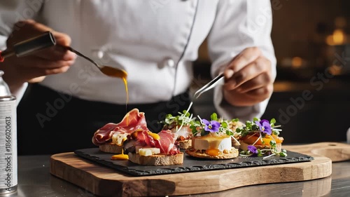 Wallpaper Mural Chef preparing gourmet appetizers Torontodigital.ca