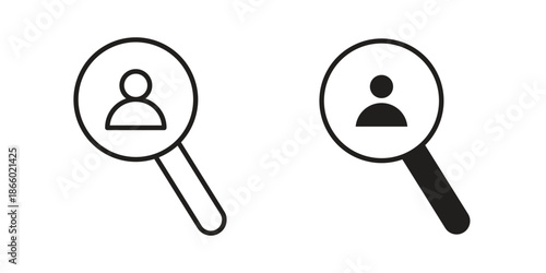 Hiring icons collection. Line vector sign, symbol for web and mobile