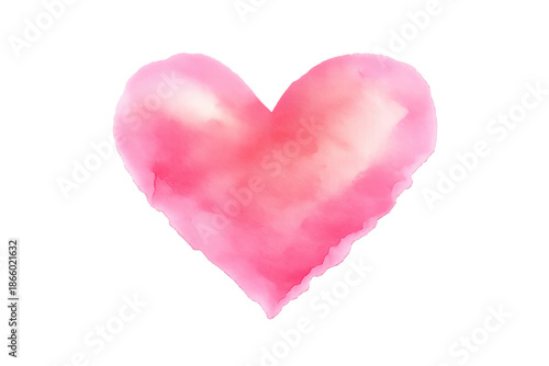 Wallpaper Mural Pink Watercolor Heart Isolated on transparent background with love. Torontodigital.ca