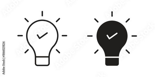 Idea icons collection. Line vector sign, symbol for web and mobile