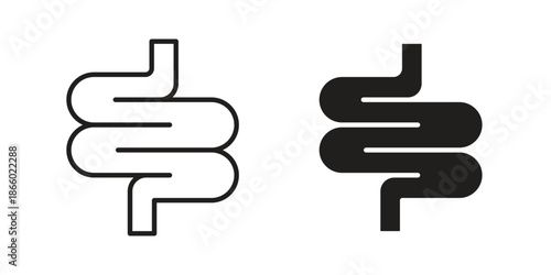 Intestines icons collection. Line vector sign, symbol for web and mobile