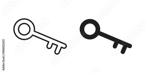 key icons collection. Line vector sign, symbol for web and mobile