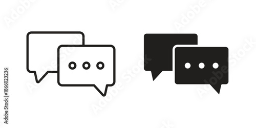Live chat icons collection. Line vector sign, symbol for web and mobile