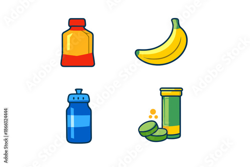 Fitness and Health Icons Set