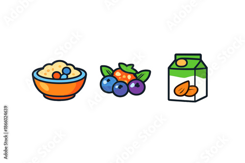 Breakfast food icons