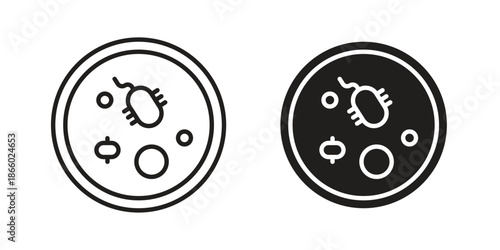 Microorganism icons collection. Line vector sign, symbol for web and mobile