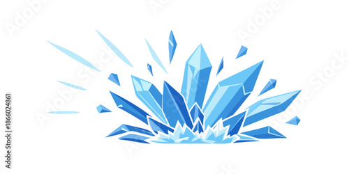 Exploding crystal illustration