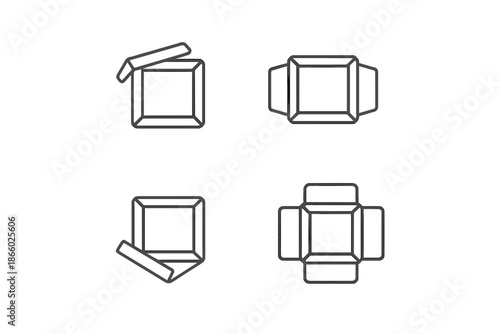 Four Box Folding Templates