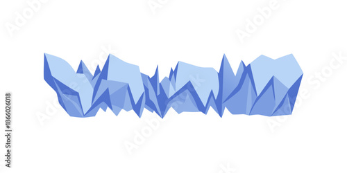 Abstract blue mountain range