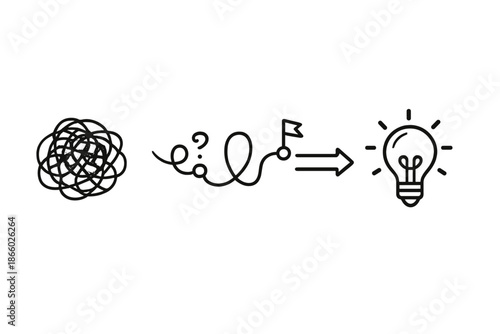 Concept of problem solving and finding an idea