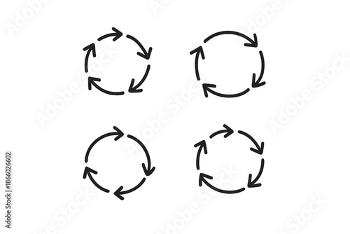 Four Circular Arrows