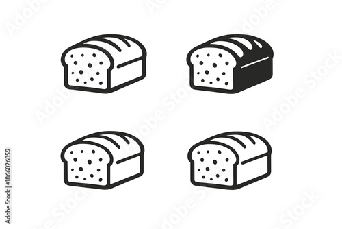 Four loaves of bread icons arranged in a grid