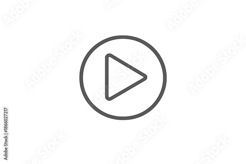 Play Button Icon with Subtle Gradient Background