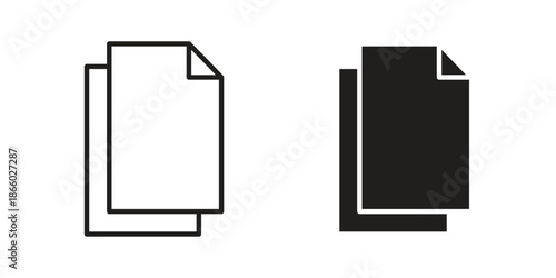 papers icons collection. Line vector sign, symbol for web and mobile