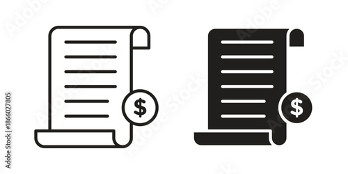 Payroll icons collection. Line vector sign, symbol for web and mobile