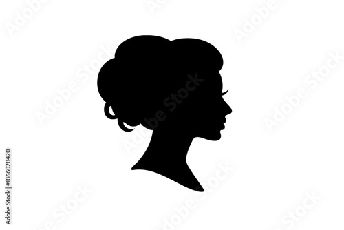 Silhouette of a woman's profile with a soft glow