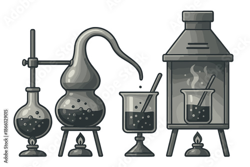 Vintage Chemistry Laboratory Equipment