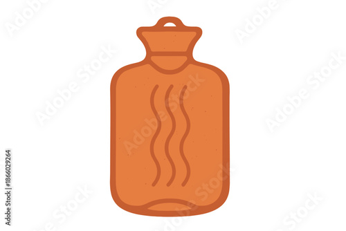Hot water bottle with glowing outline