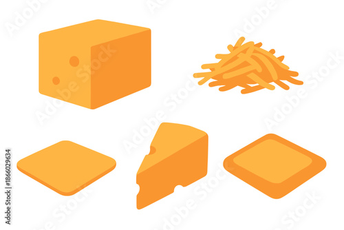 Glowing Cheese Shapes on a Dark Background