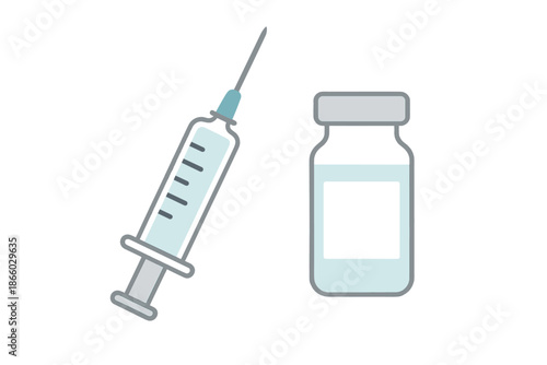 Syringe and Vial with Light Effect