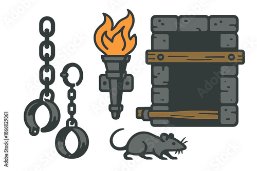 Medieval Prison Elements Collection