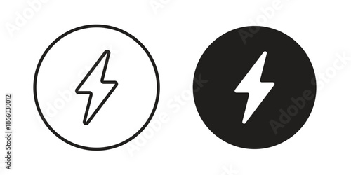 Power icons collection. Line vector sign, symbol for web and mobile
