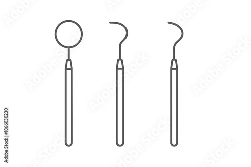 Dental Tools in Neon Glow
