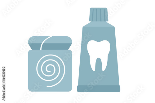 Toothpaste and Dental Floss Icons