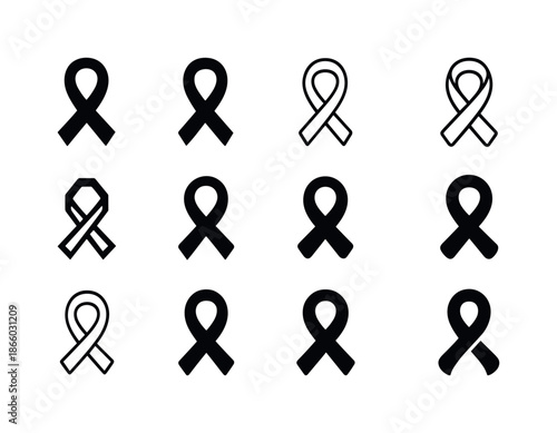 Humanitarian Logo Set. International aid organizations. Icon set. Set Logo of International aid organizations: humanitarian ribbon. harmonious logo variations